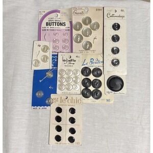 Lot of 9 Vintage Button Cards Le Chic La Petite Le Bouton Costumakers‎ Japan
